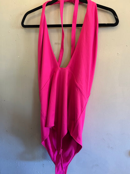 Reoria Hot pink halter bodysuit