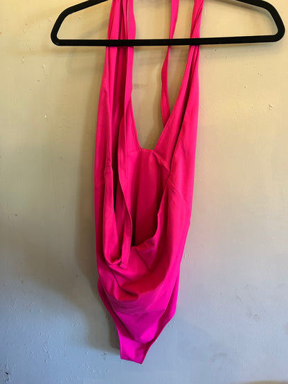 Reoria Hot pink halter bodysuit