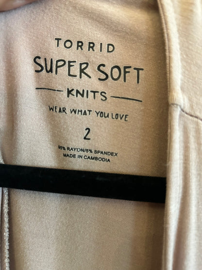 Torrid Tan long sleeve cardigan