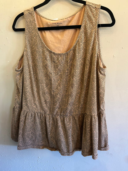 Lane Bryant Tank black leapord sleevleless