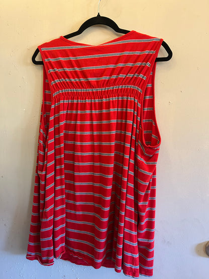 St Johns Bay Red blue white sleeveless