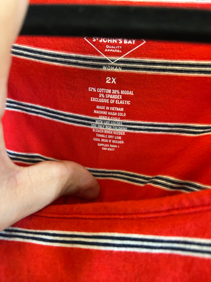St Johns Bay Red blue white sleeveless