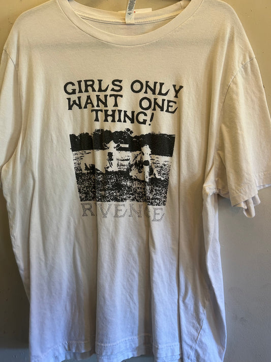 Canvas Girls only want one thing white tshirt