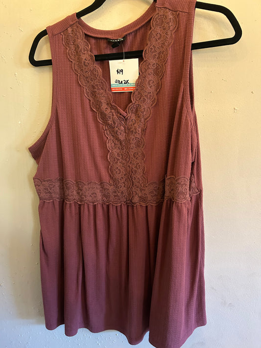 Torrid Mauve w lace sleeveless