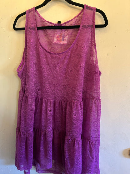 Torrrid Purple lace sleeveless top