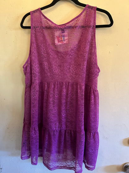 Torrrid Purple lace sleeveless top