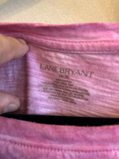 Lane Bryant Pink w ruffle sleeves
