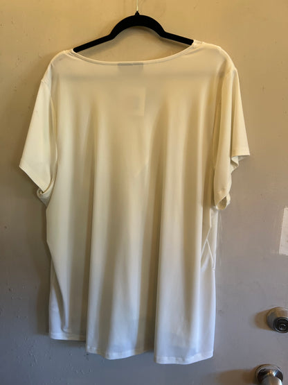 Lane Bryant Cream v neck blouse