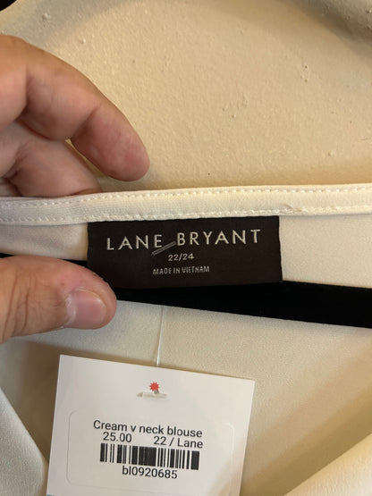 Lane Bryant Cream v neck blouse