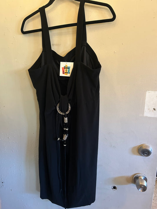 Black tank w silver jewels