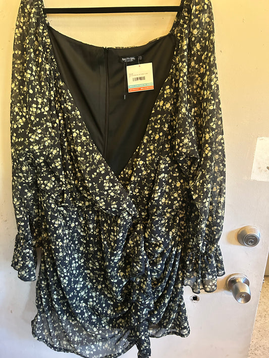 Nasty Gal Collection PATTERNS - FLORAL WOMENS DRESS Sz. 20