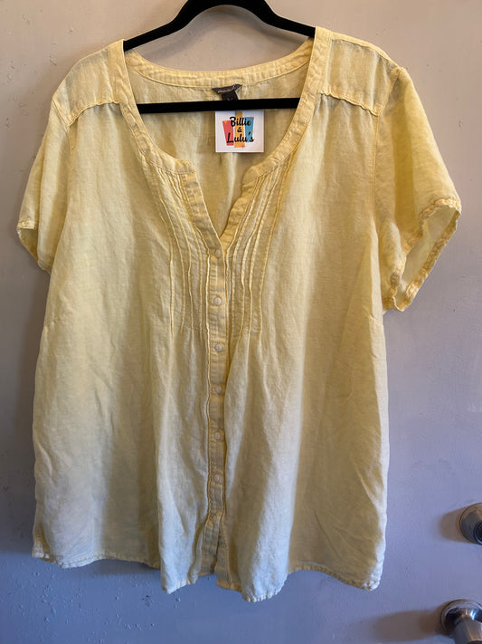 Eddie Bauer Yellow v neck
