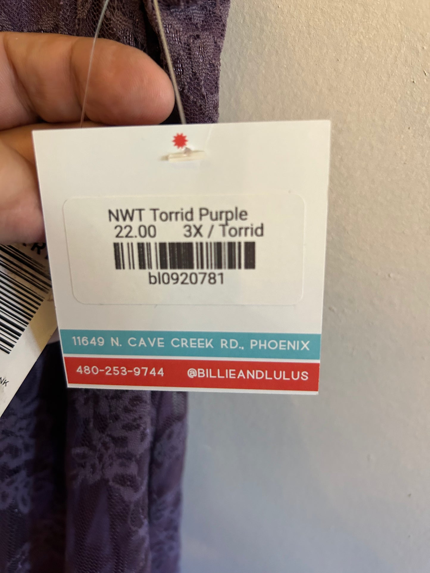 NWT Torrid Purple Sheer Tank