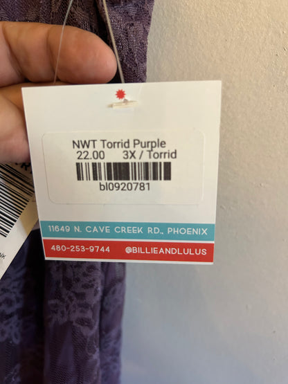 NWT Torrid Purple Sheer Tank