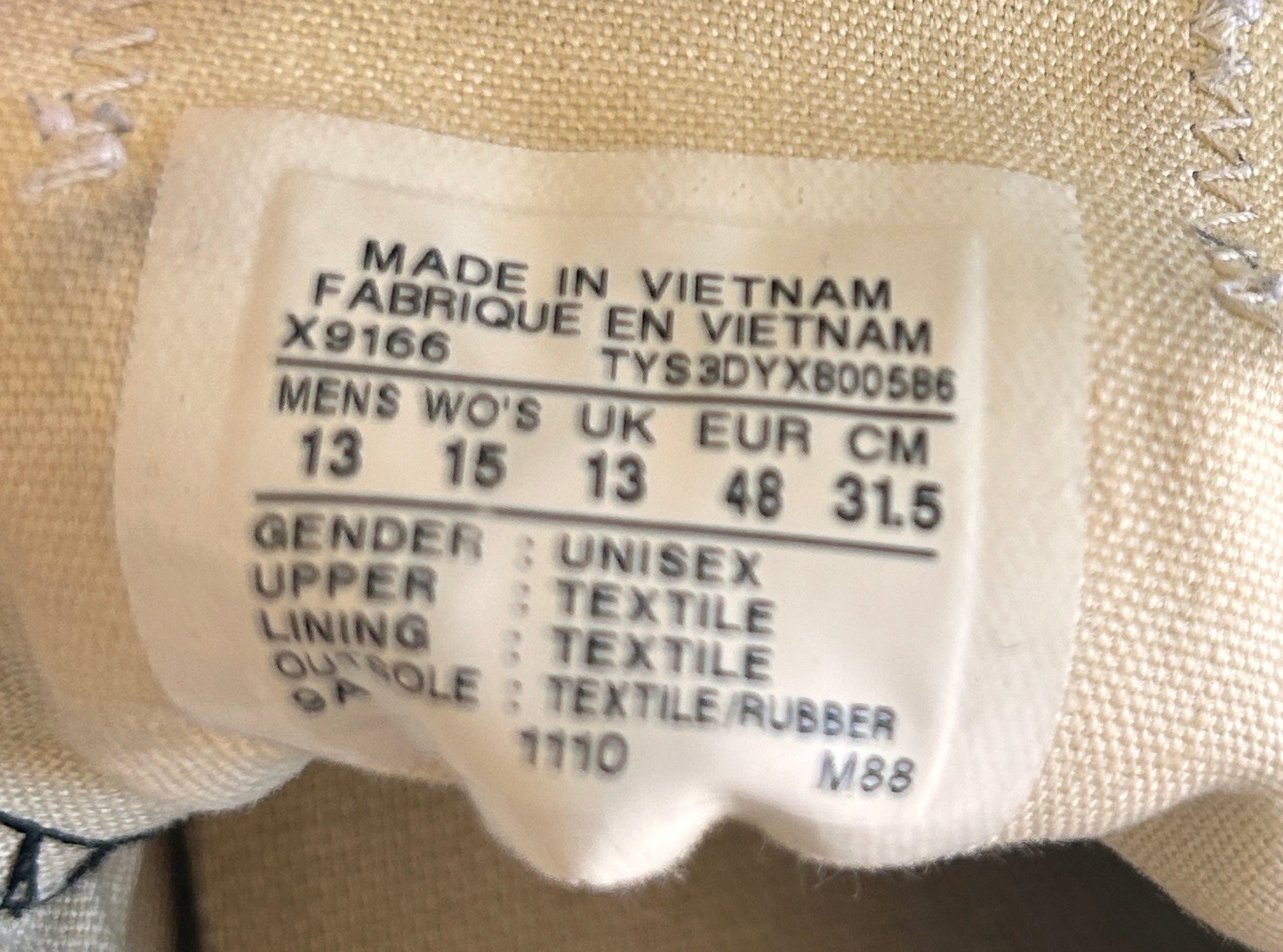 Converse Chuck Taylor All Star Canvas Low Black Unisex Sz 13 Canvas M9166 Shoe