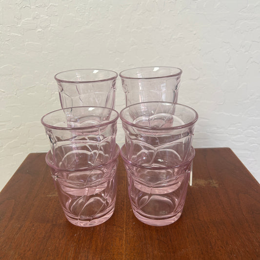 Vintage Noritake Sweet Swirl Cranberry Old Fashioned Tumbler x6