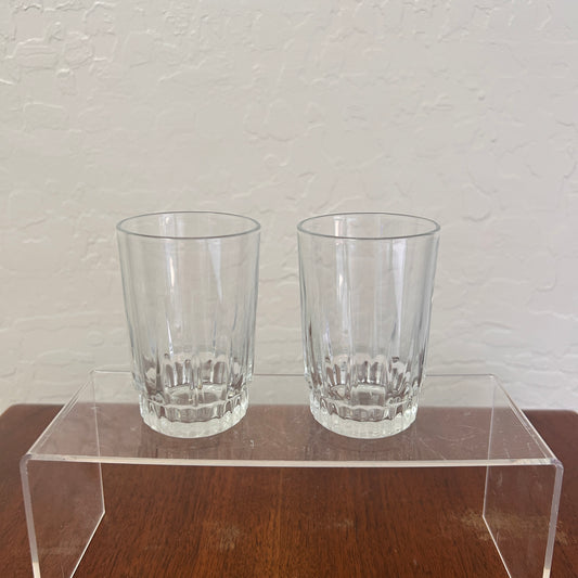 Vintage Arcoroc LANCER Clear France 4 oz Juice Glass x2