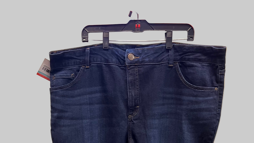 Lee Regular Fit Straight Leg Mid Rise Dark Wash Jeans