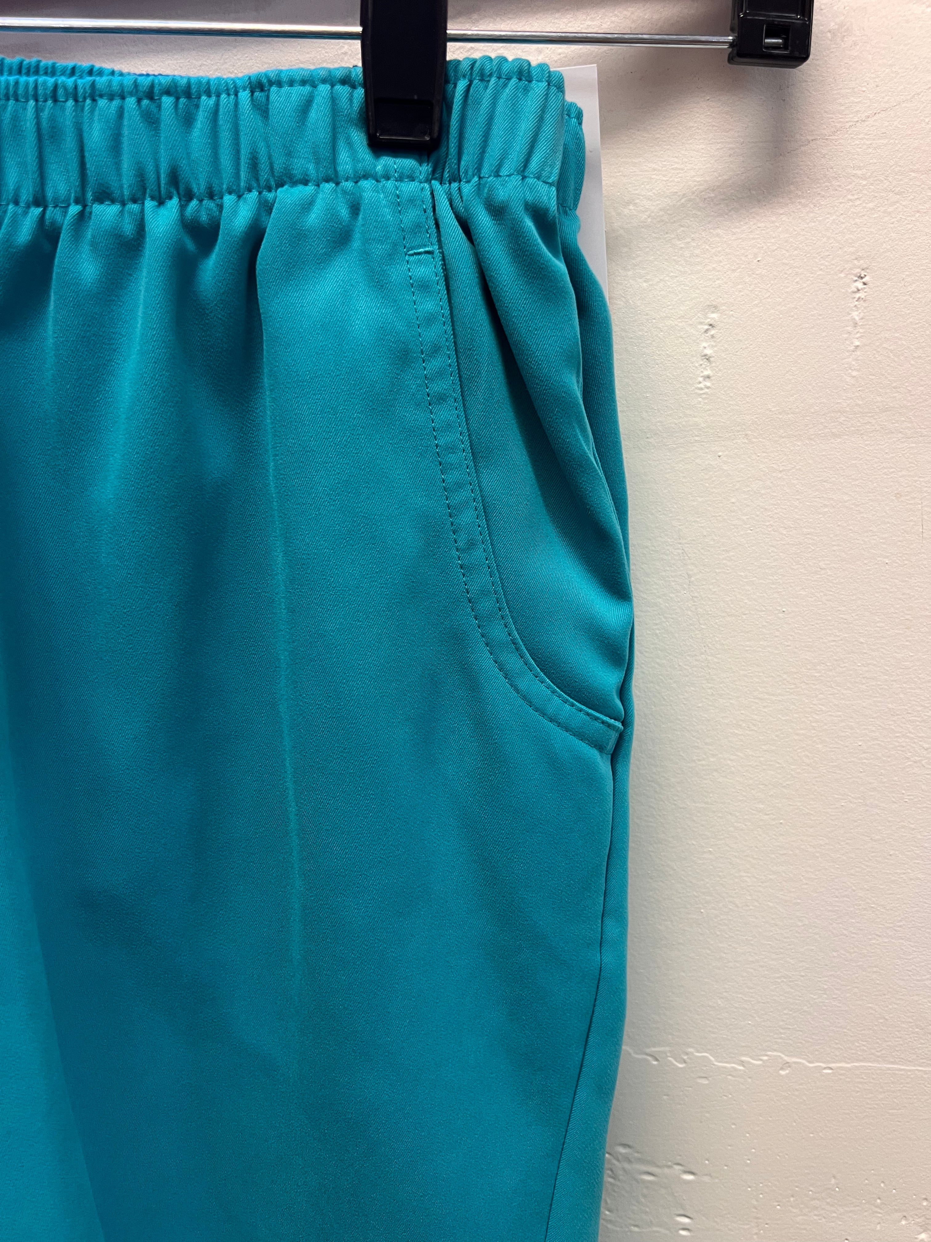 Allison Daily Stretch Waist Short Pants in Teal