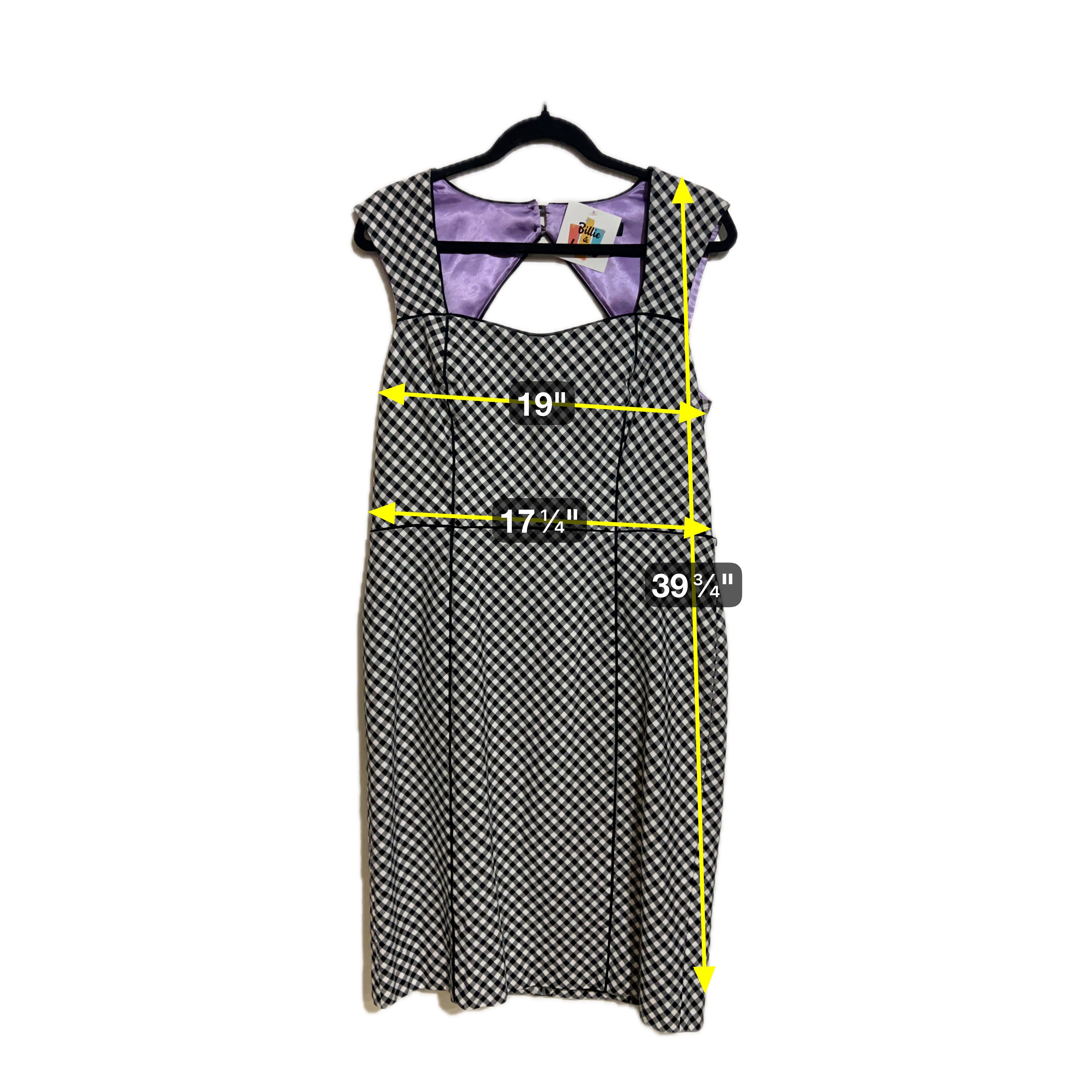 White House Black Market BLACK and WHITE WOMENS DRESS Sz. 14
