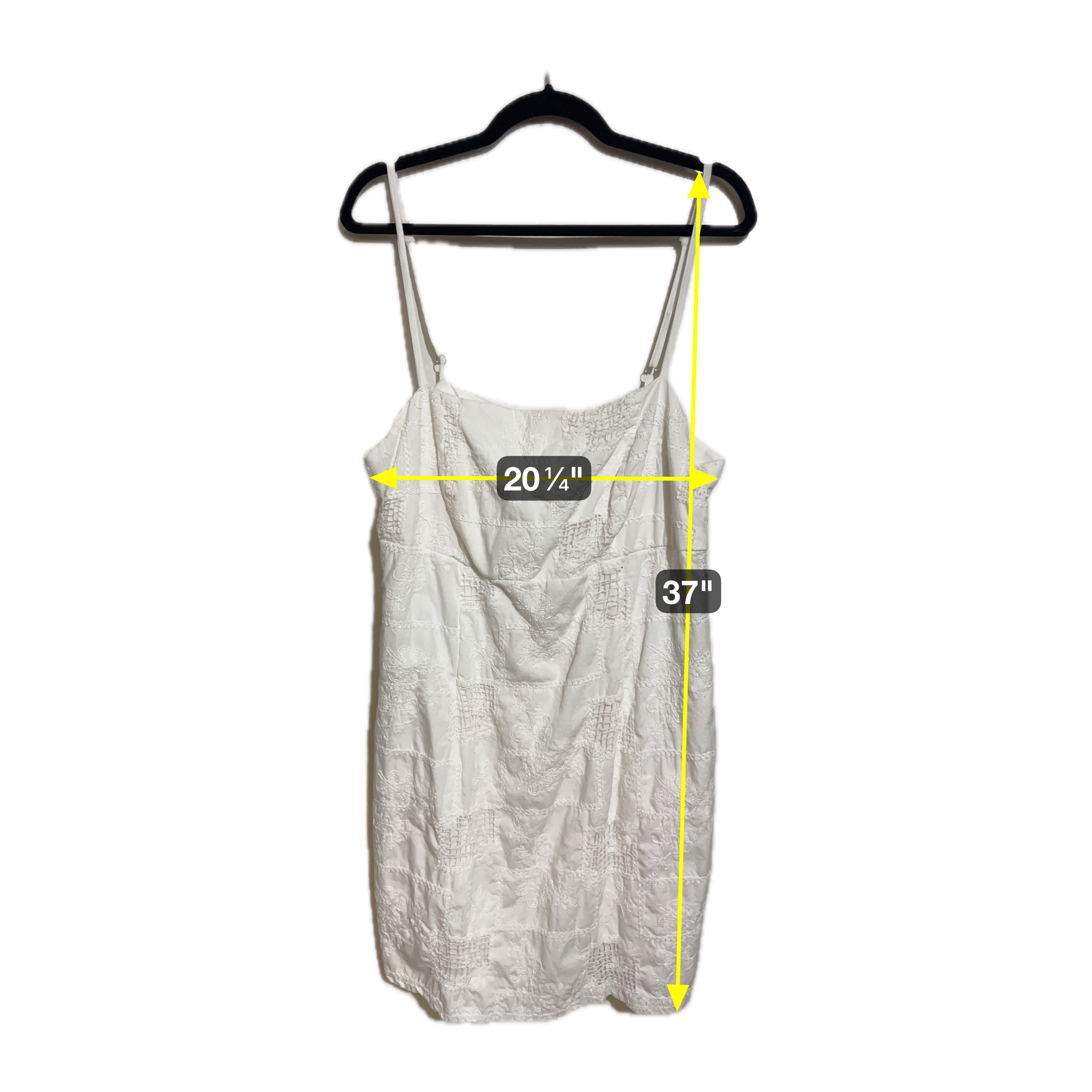 Wild Fable White Embroidered Strappy Short Dress