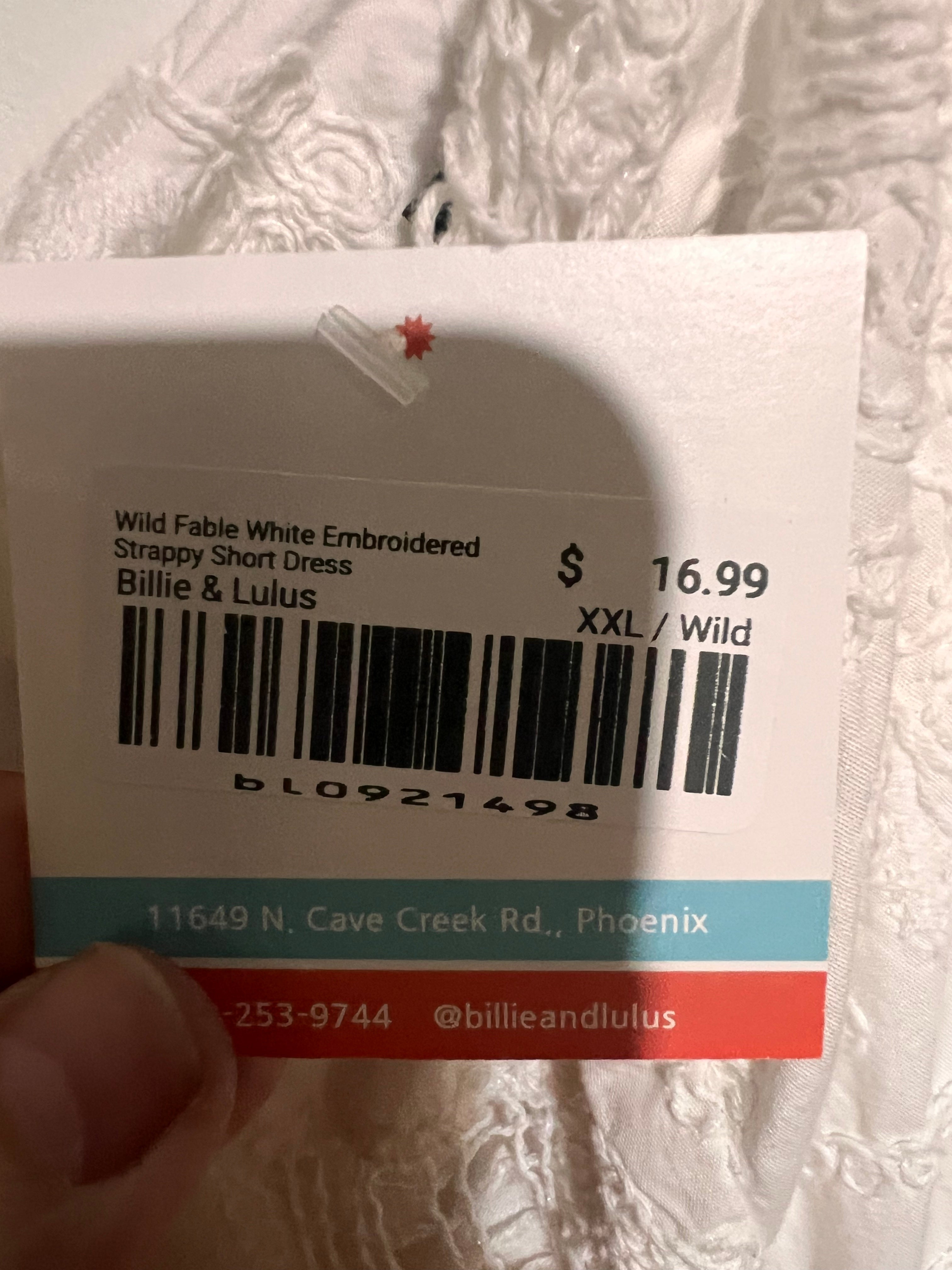 Wild Fable White Embroidered Strappy Short Dress