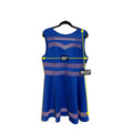 Zeagoo Blue Dress w/ Mesh Accents