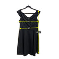 -Black aline v neck dress