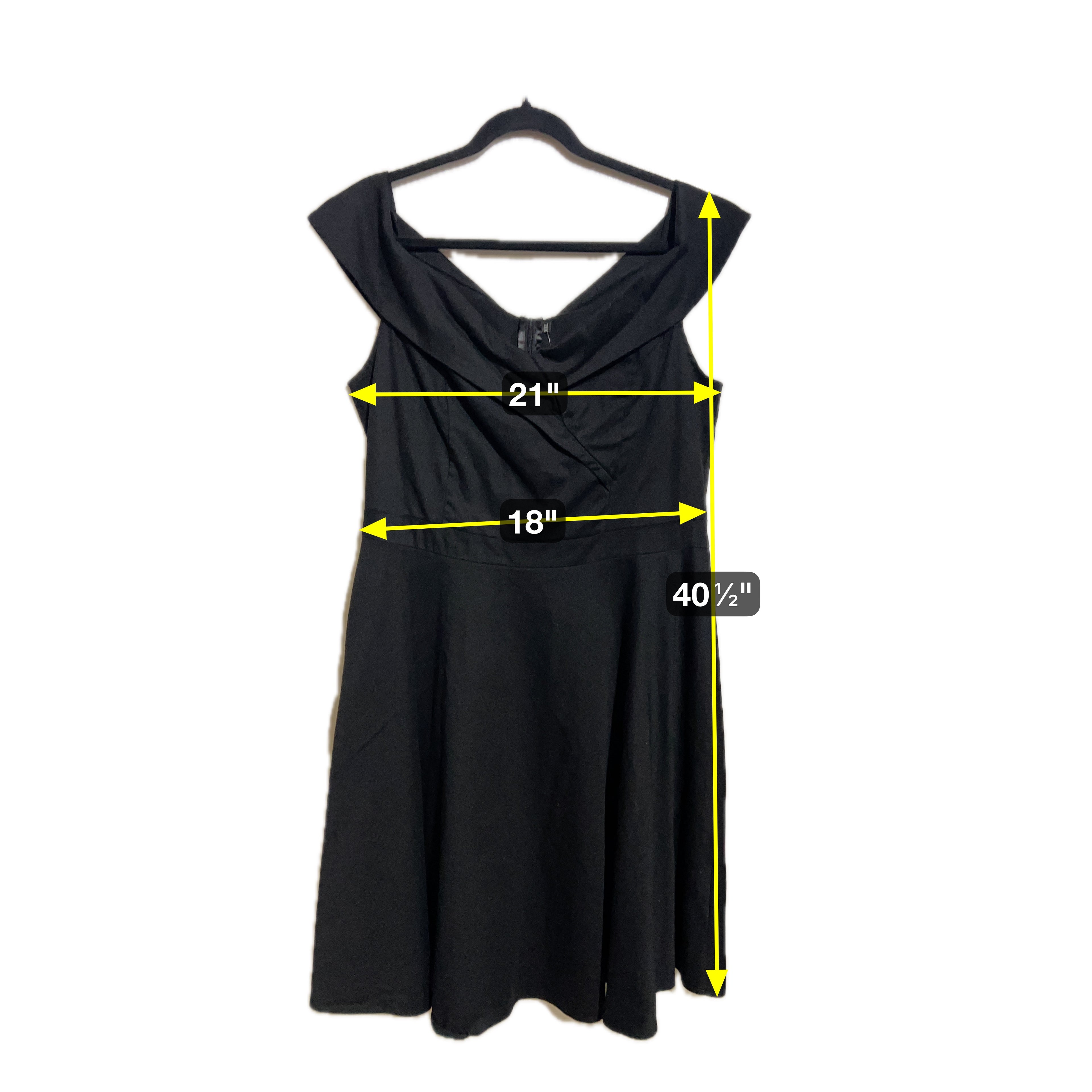 -Black aline v neck dress