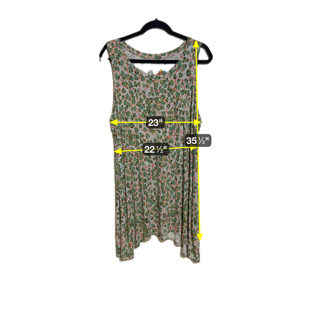 LOGO Green & White Design Dress