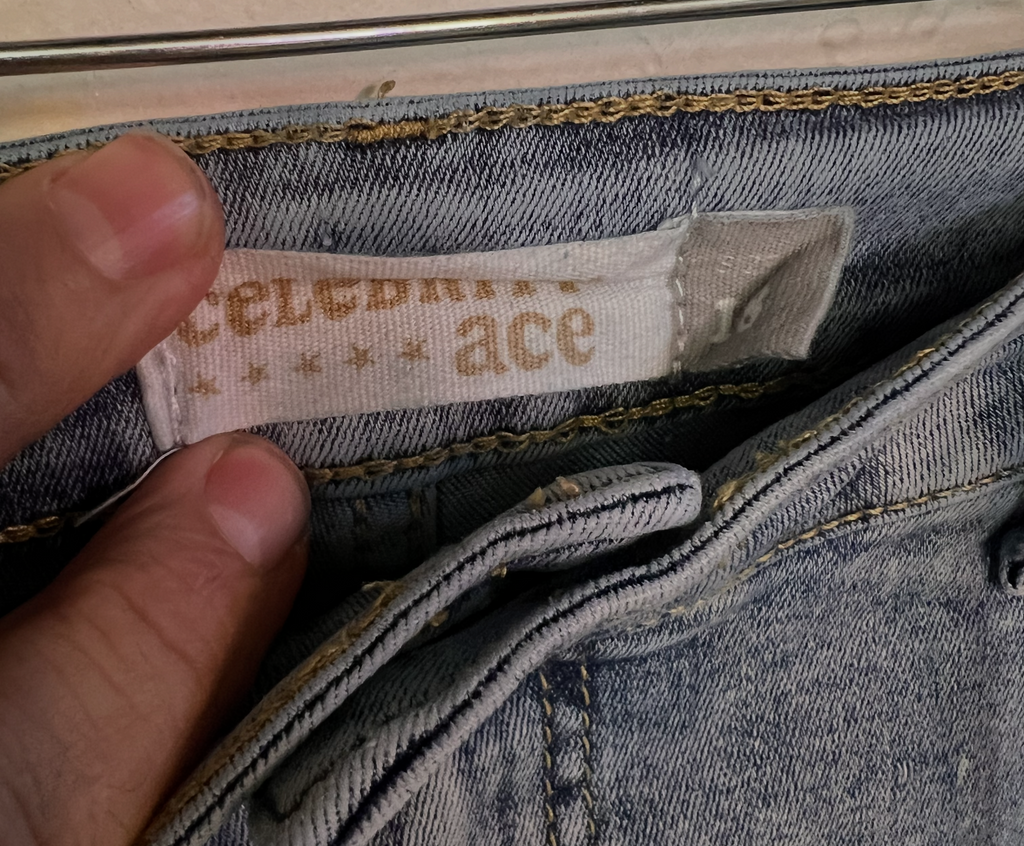 NWOT Celebrity Ace Distressed Blue Cut Off Jean Shorts