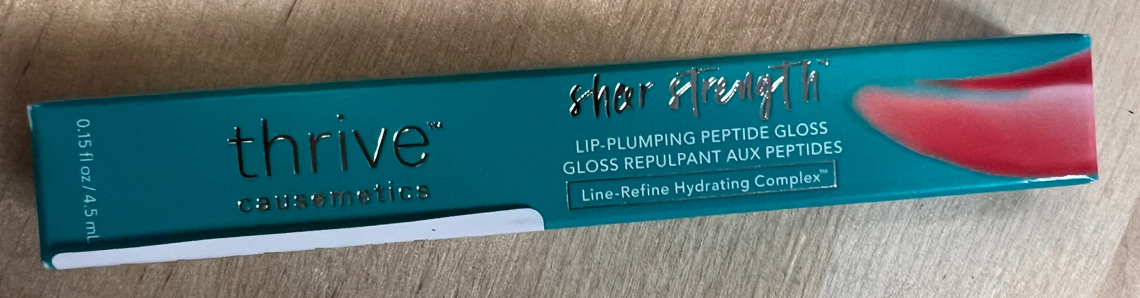 Thrive Cosmetics Sheer Strength Lip-Plumping Peptide Gloss .15 fl oz
