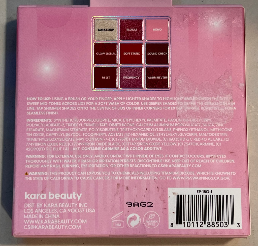 NWOT Kara Beauty Pink Noise Eyeshadow Palette