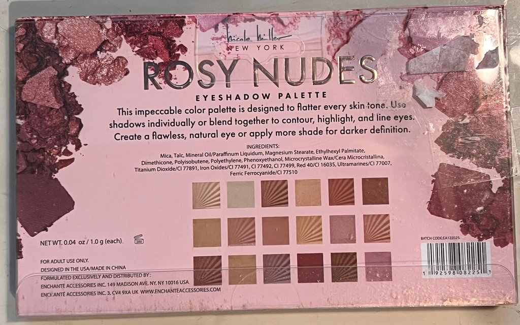 NWOT Nicole Miller New York Rosy Nudes Eyeshadow Palette