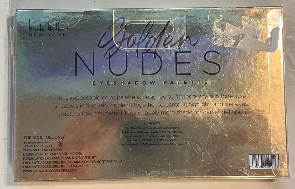 NWOT Nicole Miller New York Golden Nudes Eyeshadow Palette
