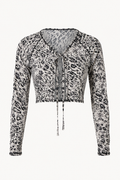 All in motion Black cream grey long sleeve atheltic top