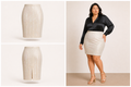 Lane Bryant cream sequin skirt