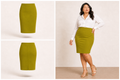 Tahari Lime Green Pencil Skirt