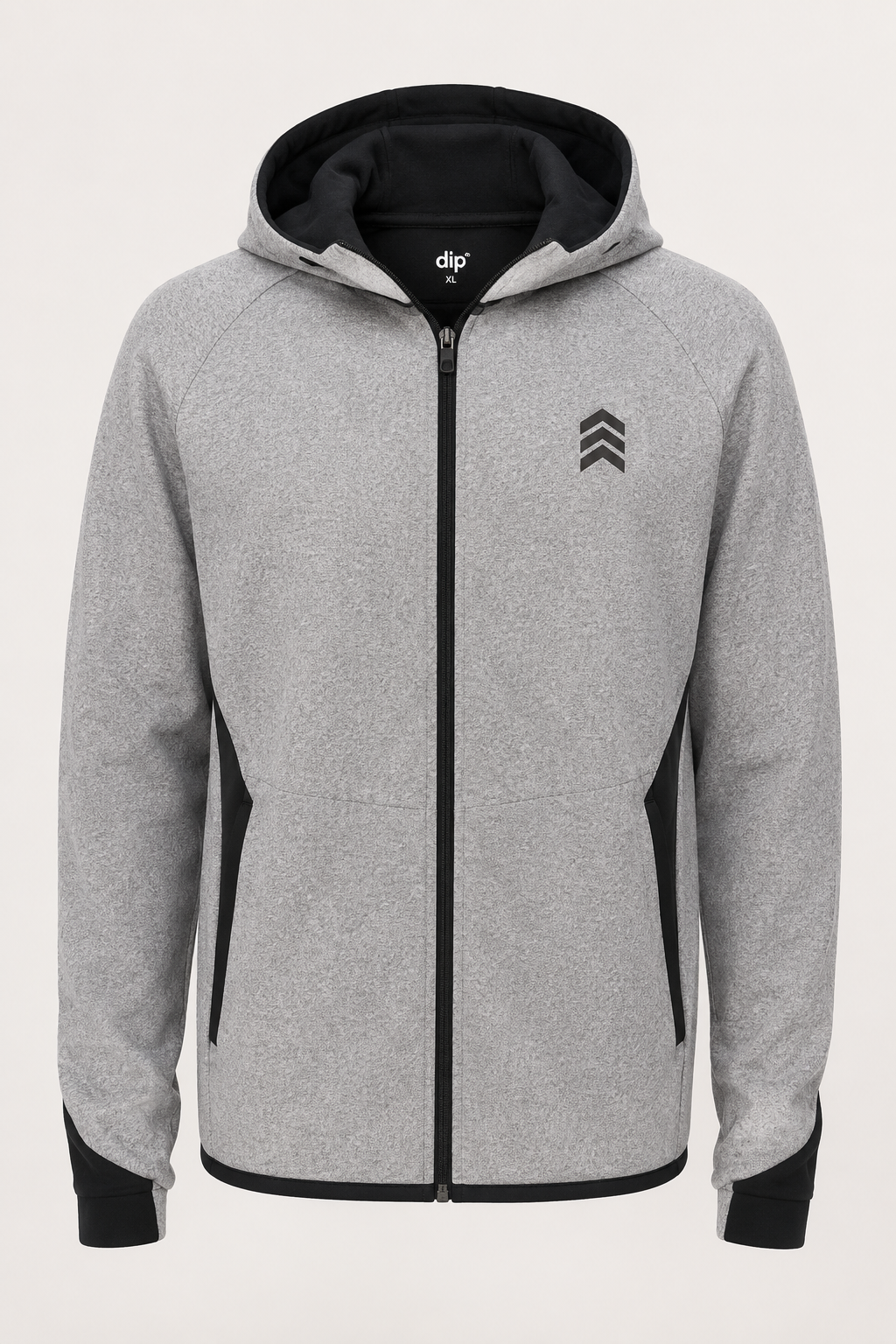 dip Grey/Black Zip-up Hoodie