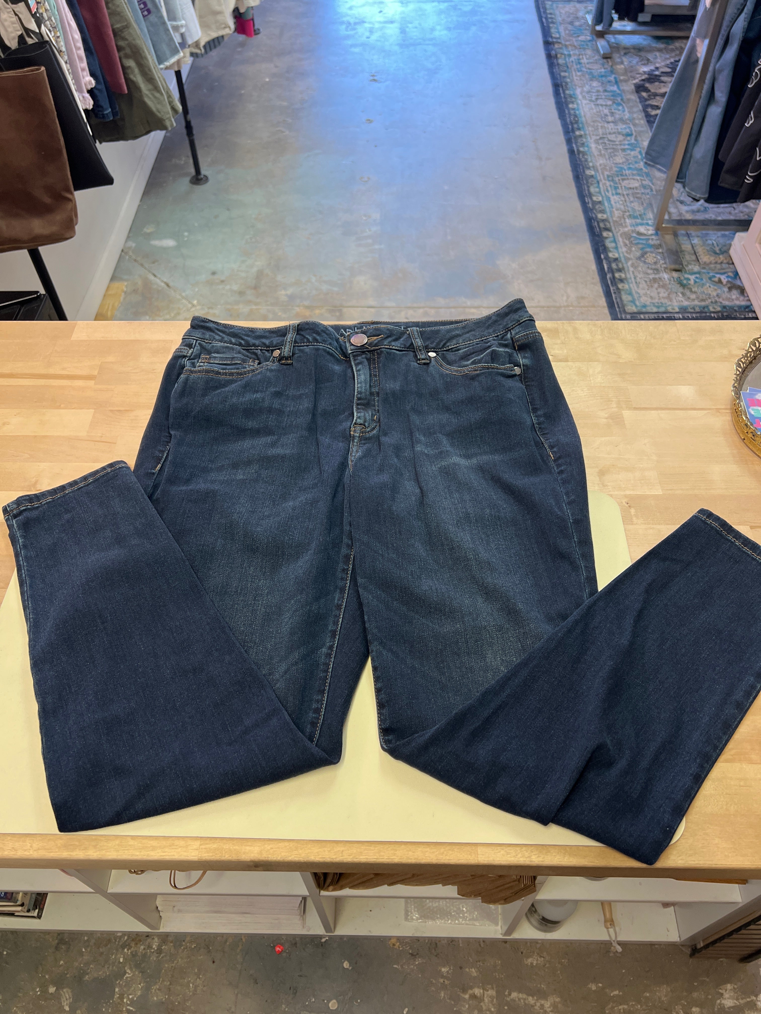 Lane Bryant Mid Rise Super-Stretch Ankle Jeans