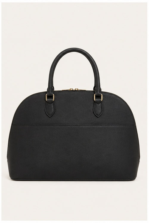 Anne Klein Black Rounded Large Handbag with Shoulder Strap