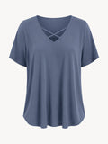 Torrid Activewear Pullover Purple Short Sleeve Top