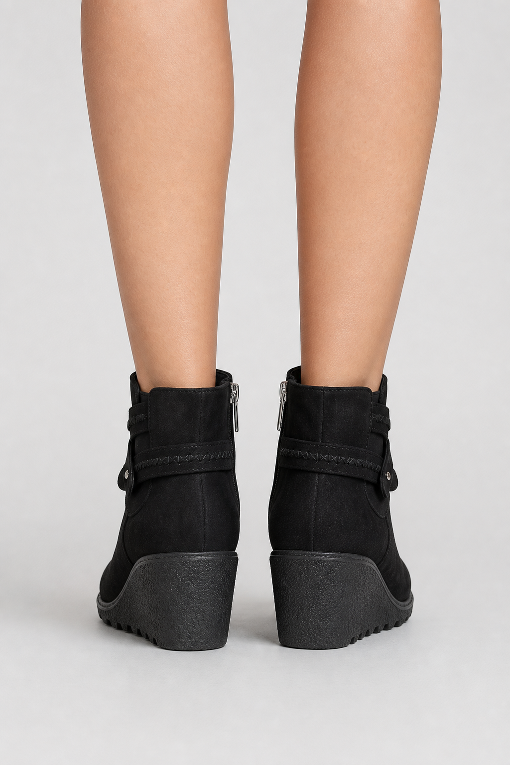 Cloudwalker Black Alana Wedge Ankle Boot