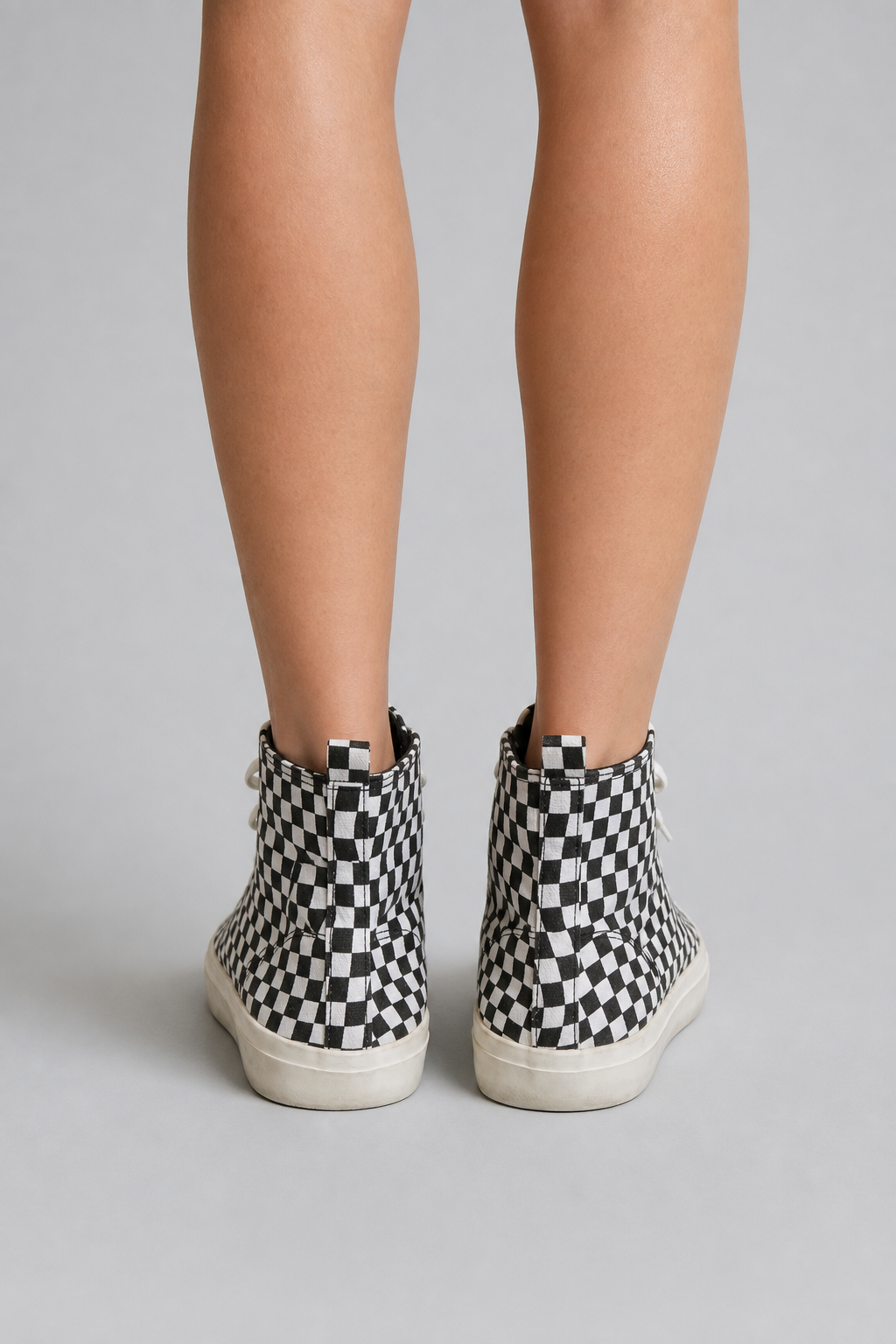 Torrid Black & White Checkered Ankle Height "Chuck" Style Sneakers