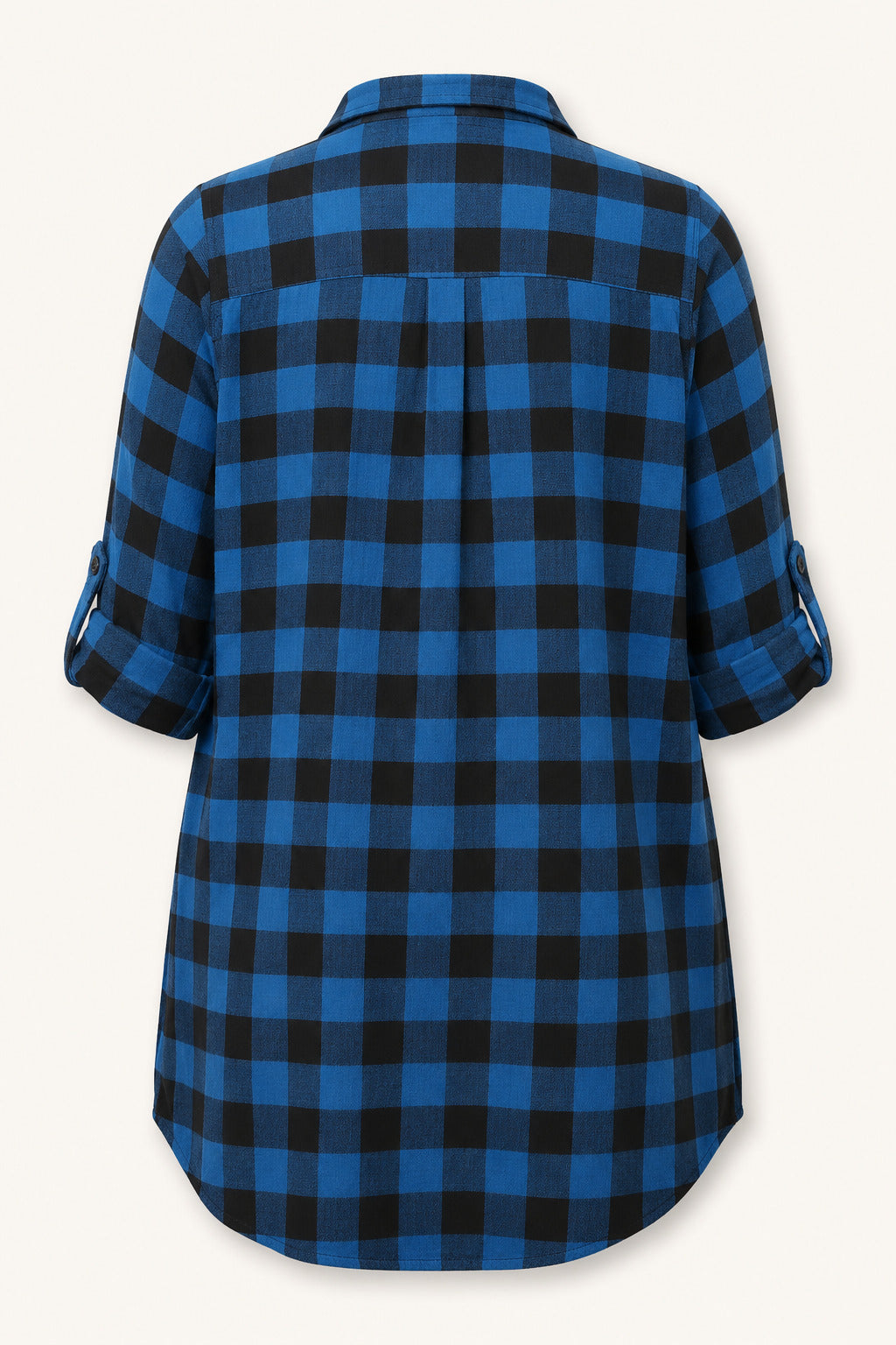 Torrid Blue Black Plaid Button Front Dress