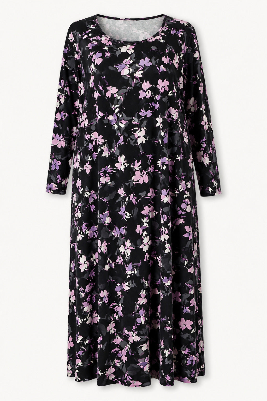 Catherines Black Hawaiian Style Cross Front Dress