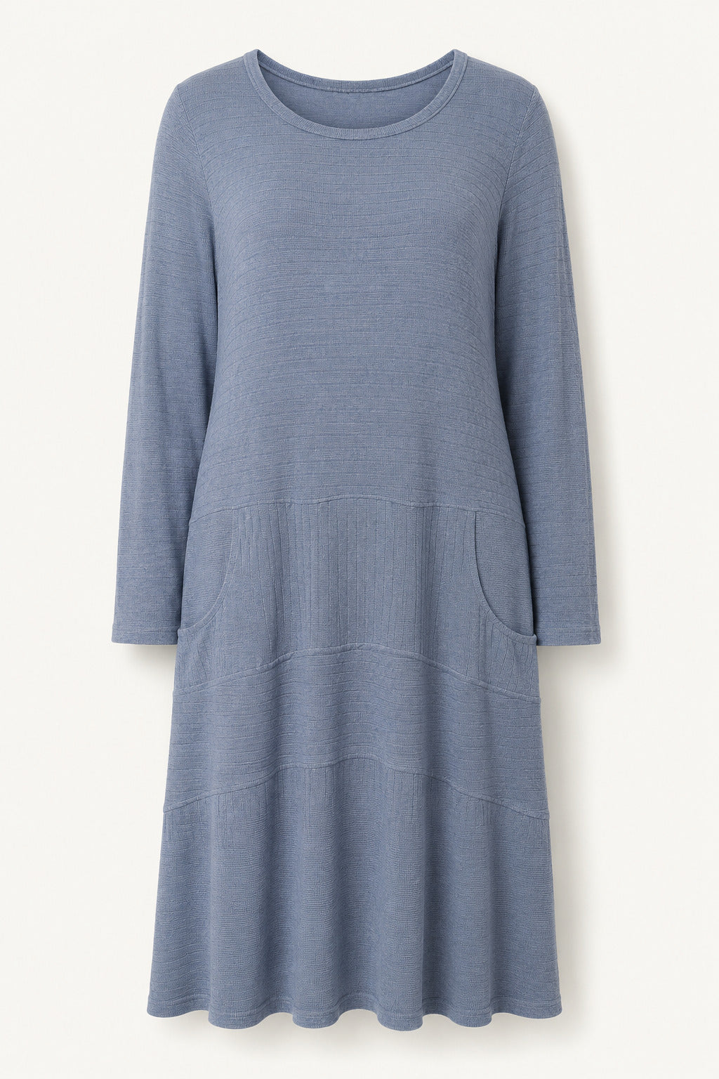 Soft Surroundings Blue Long Sleeve Jersey Dress