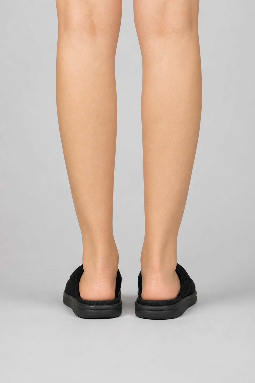 Zees Black Bow Cross Top Sandal