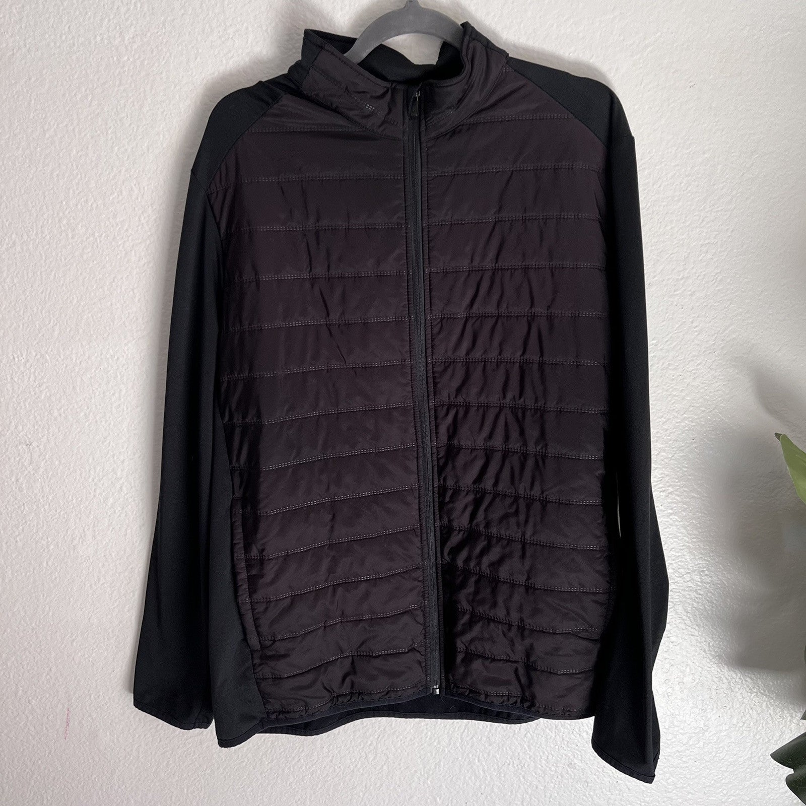 PGA TOUR Golf Base Layer (L) Fleece Lightweight Puffer Full Zip Coat Jacket