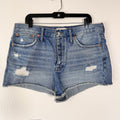 Madewell (31) Relaxed Denim Shorts High Rise Cut Off Raw Hem Distressed